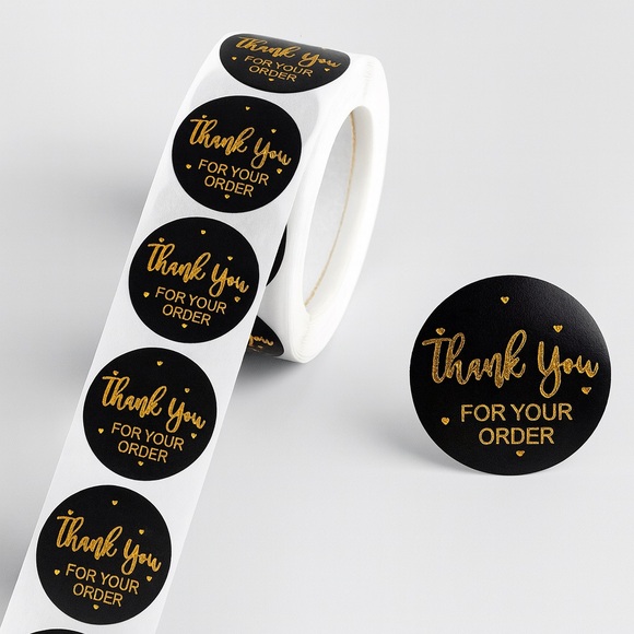 STICKERAFT Other - thank you stickers round | shipping supplies | thank you for your order 1"